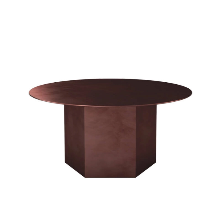 Table basse EPIC STEEL Ø 80 Rouge terreux GUBI