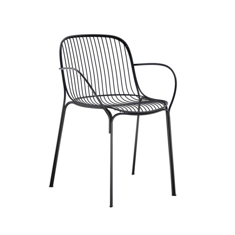 Chaise extérieur Chaise HIRAY avec accoudoirs Noir KARTELL