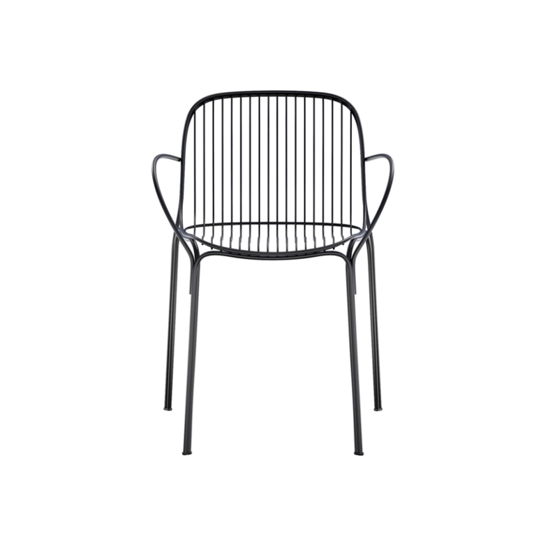 Chaise extérieur Chaise HIRAY avec accoudoirs Noir KARTELL