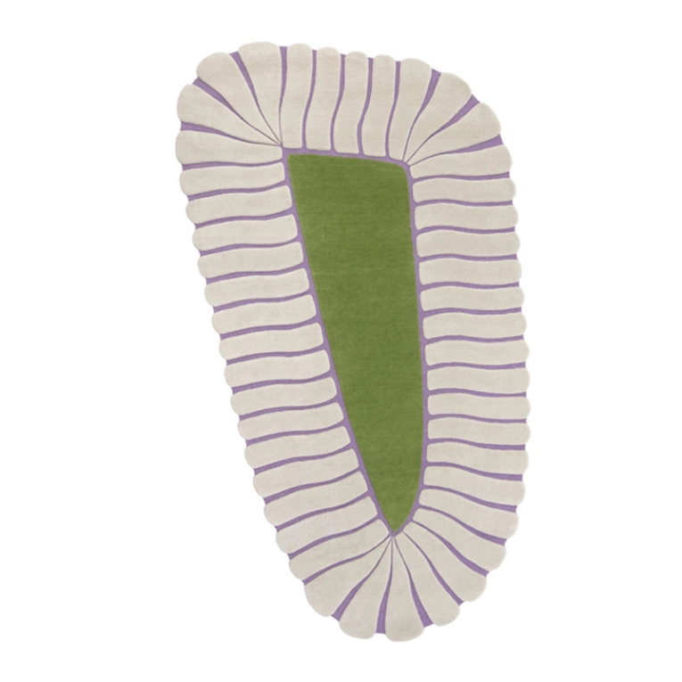 Tapis Tapis M'AMA NON M'AMA SMALL Perle/Olive CC-TAPIS