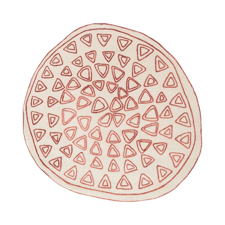 Tapis Tapis NAÏF TRIANGLES Rouge CC-TAPIS