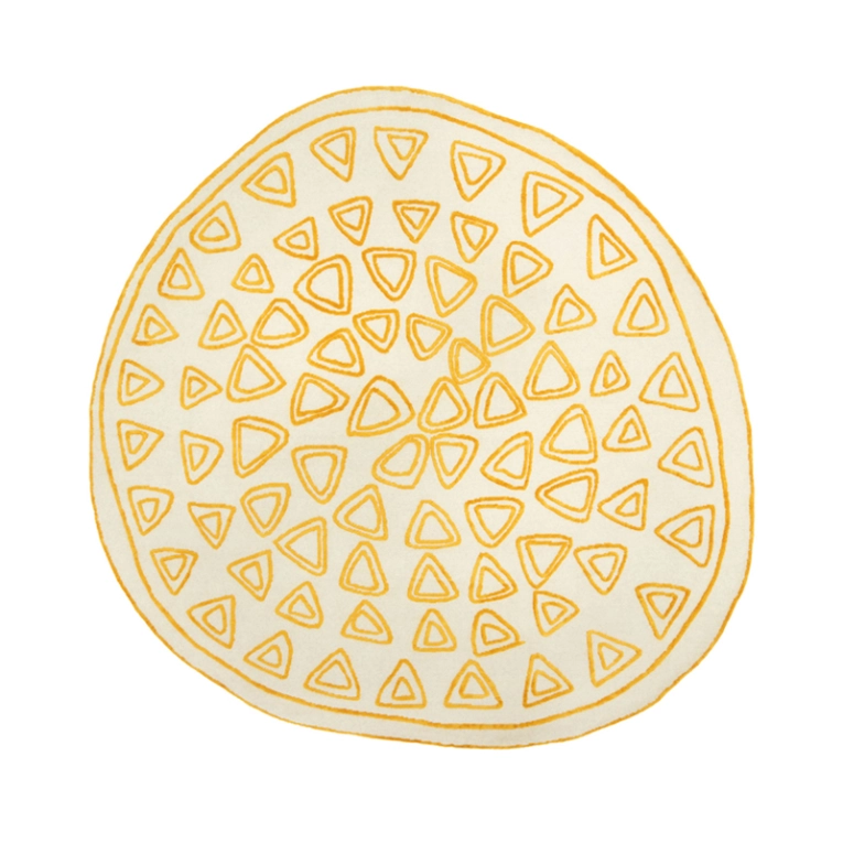 Tapis Tapis NAÏF TRIANGLES Jaune CC-TAPIS