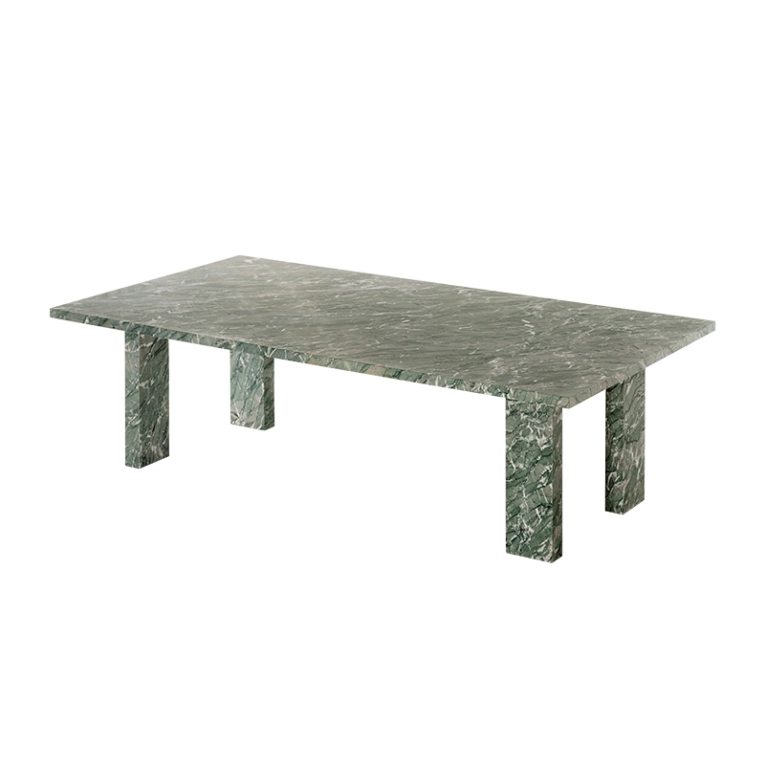 Table CLOCKWISE 250x130 Marbre Vert Mediterraneo TACCHINI