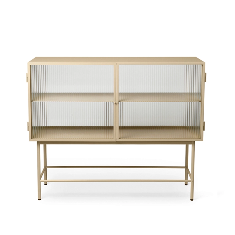 Meuble de rangement Buffet HAZE verre cannelé Cachemire FERM LIVING