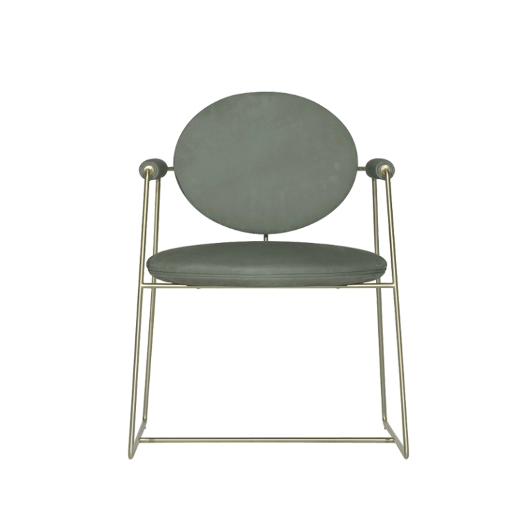 Chaise GEMMA Cuir Kashmir Mousse BAXTER MADE IN ITALY