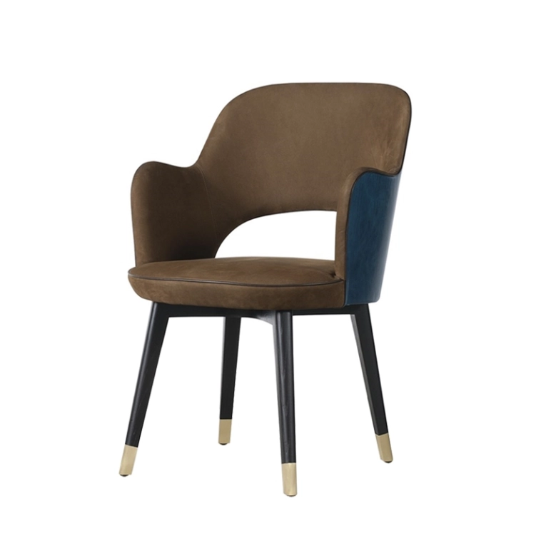 Chaise COLETTE ARMCHAIR Kashmir Cognac/ Tuscany Follonica BAXTER MADE IN ITALY