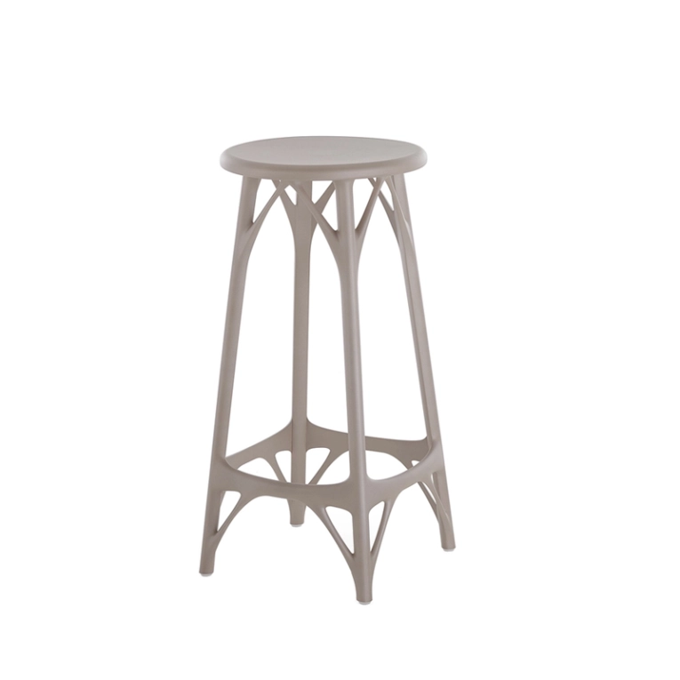 Tabouret haut A.I. STOOL LIGHT H 65 Gris KARTELL
