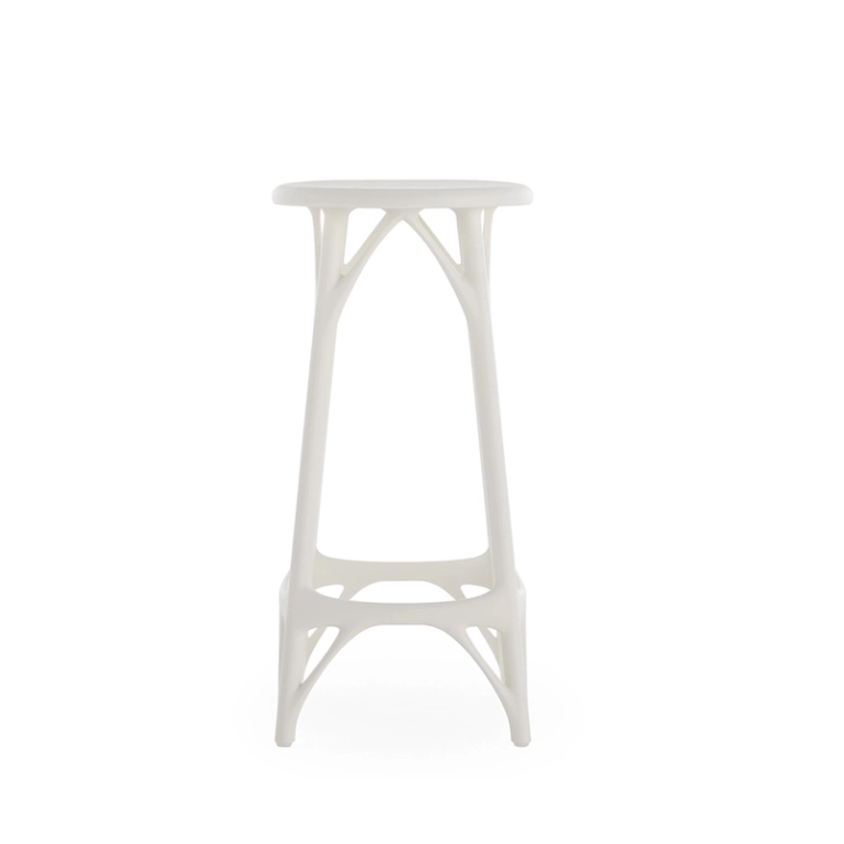 Tabouret haut A.I. STOOL LIGHT H 65 Blanc KARTELL