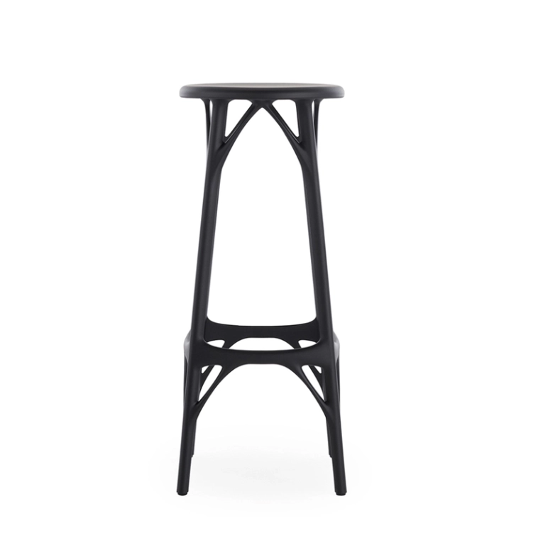 Tabouret haut A.I. STOOL LIGHT H 75 Noir KARTELL