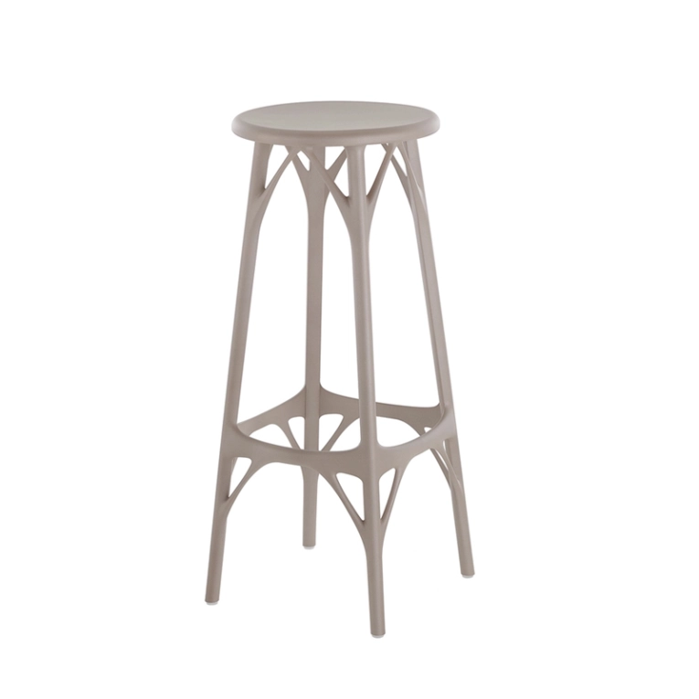 Tabouret haut A.I. STOOL LIGHT H 75 Gris KARTELL