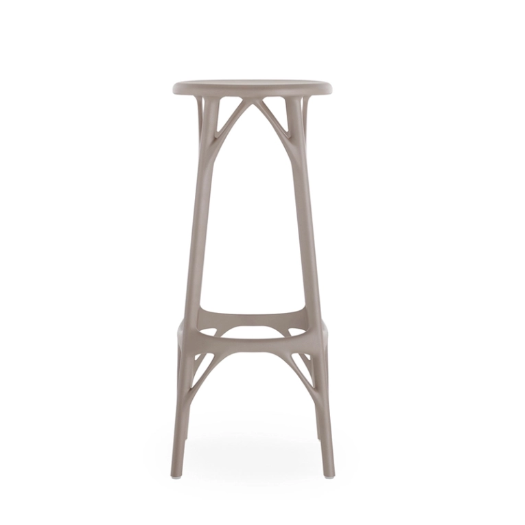 Tabouret haut A.I. STOOL LIGHT H 75 Gris KARTELL