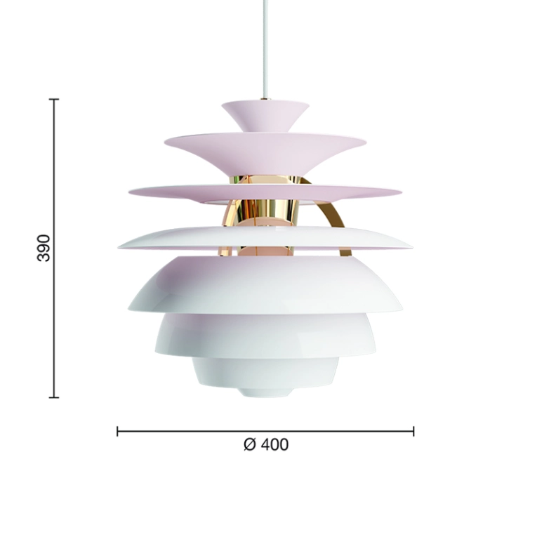 Suspension PH SNOWBALL édition anniversaire Rose pâle LOUIS POULSEN