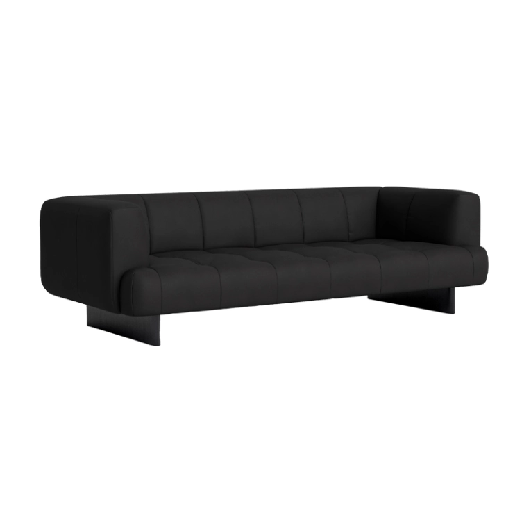 Canapé QUILTON LIFT 3 places Sense Noir HAY