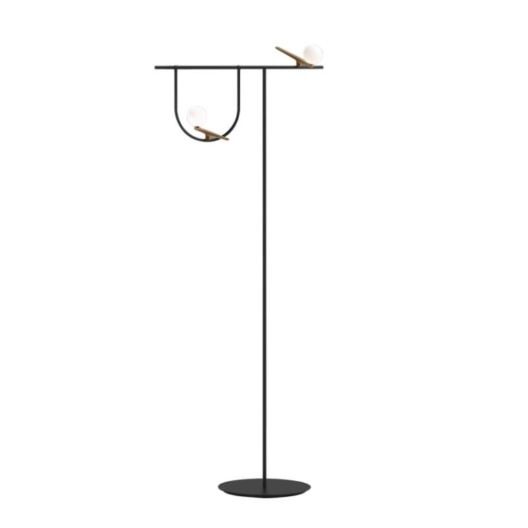 Lampadaire YANZI Laiton, noir ARTEMIDE
