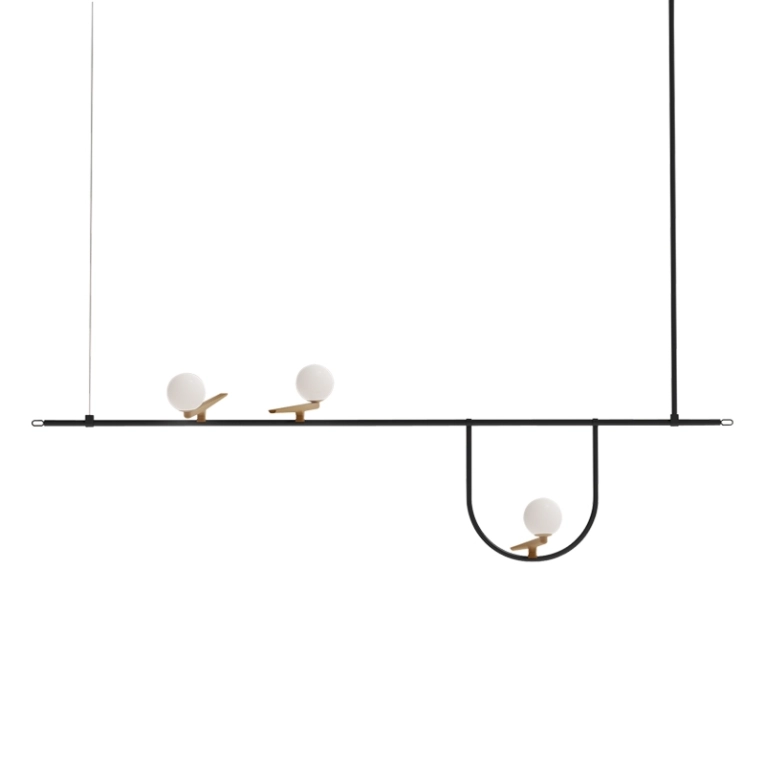 Suspension YANZI 1 Laiton, noir ARTEMIDE