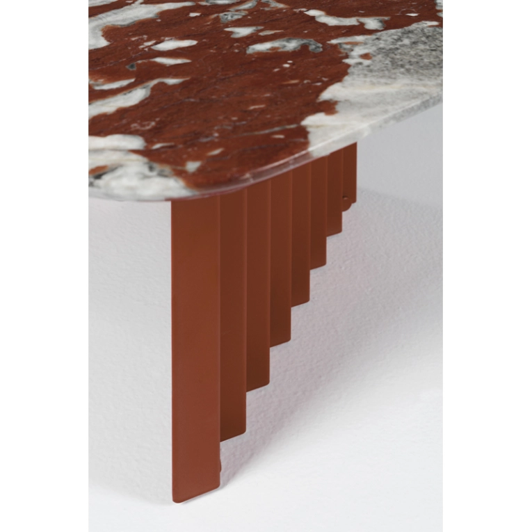 Table d'appoint guéridon PLEC small marbre Terracotta RS BARCELONA