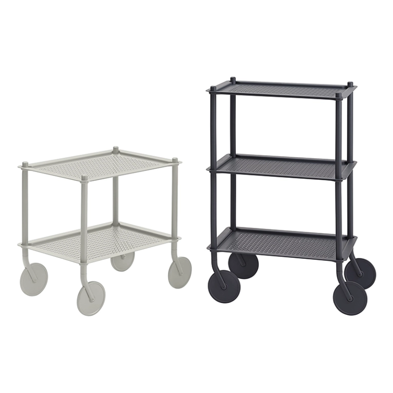 Desserte FLOW TROLLEY 3 niveaux Bleu-gris MUUTO