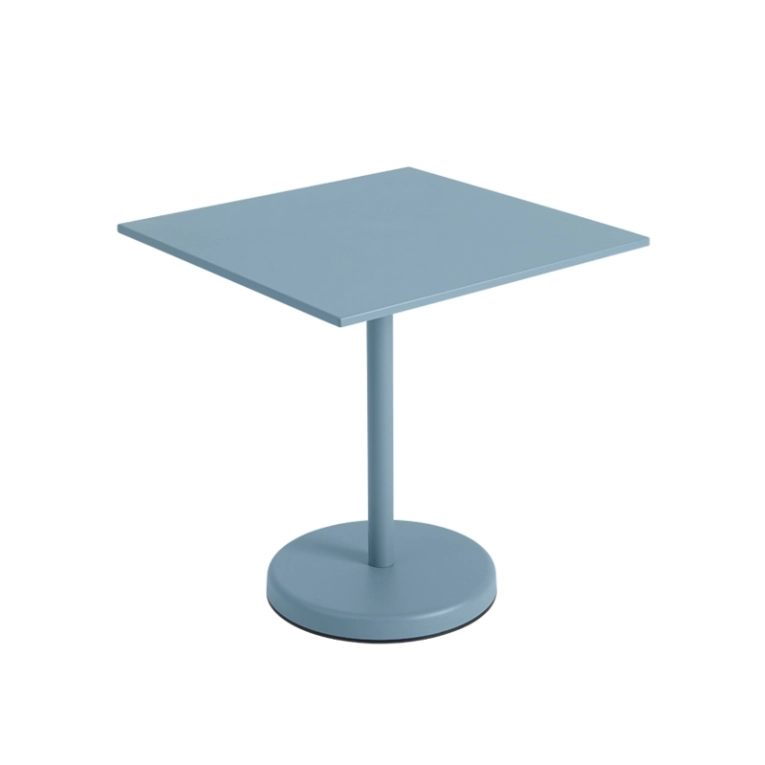 Table extérieur LINEAR STEEL CAFE 70x70 Bleu clair MUUTO