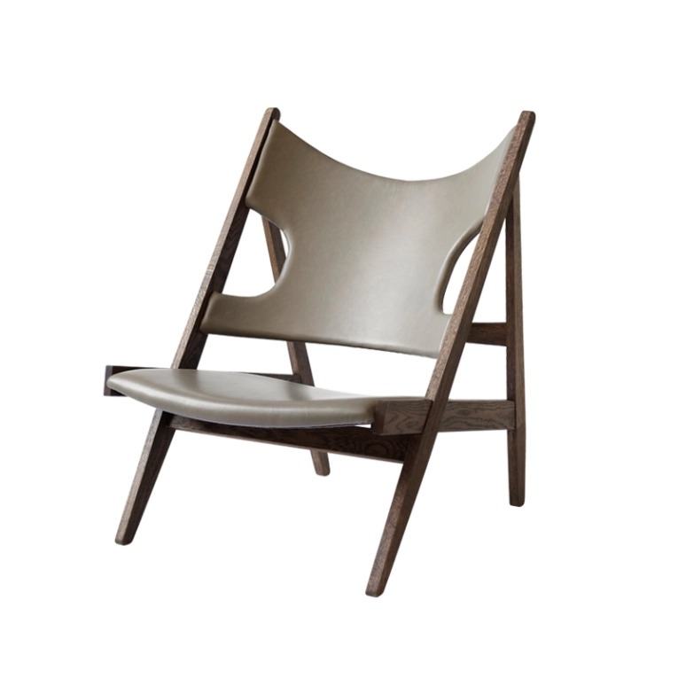 Fauteuil KNITTING CHAIR Cuir Dakar 0311/ chêne foncé AUDO COPENHAGEN