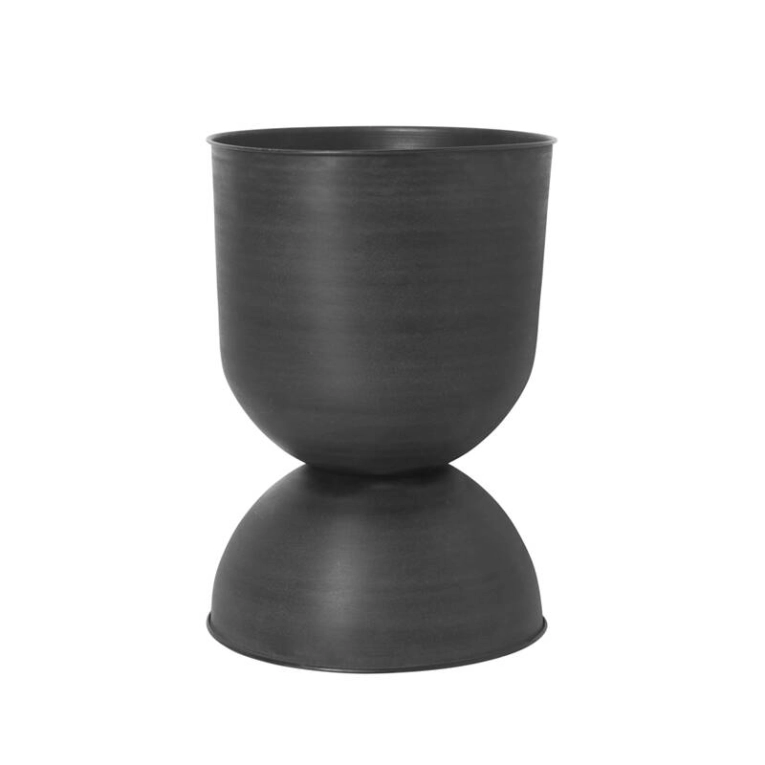 Pot et jardinière Pot HOURGLASS L Noir FERM LIVING