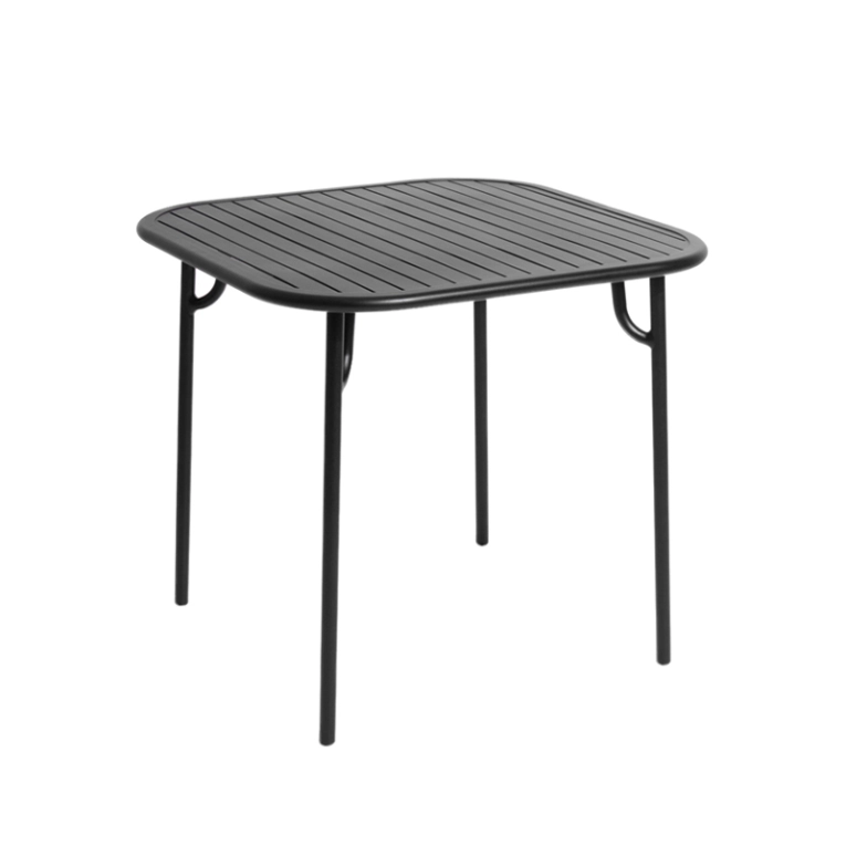 Table extérieur WEEK-END 85x85 Noir PETITE FRITURE