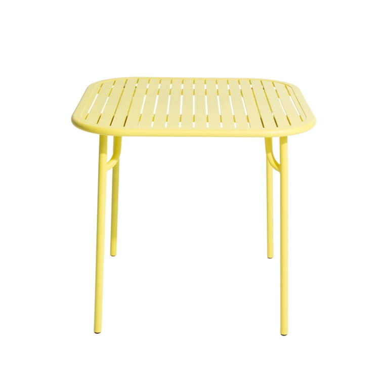 Table extérieur WEEK-END 85x85 Jaune PETITE FRITURE