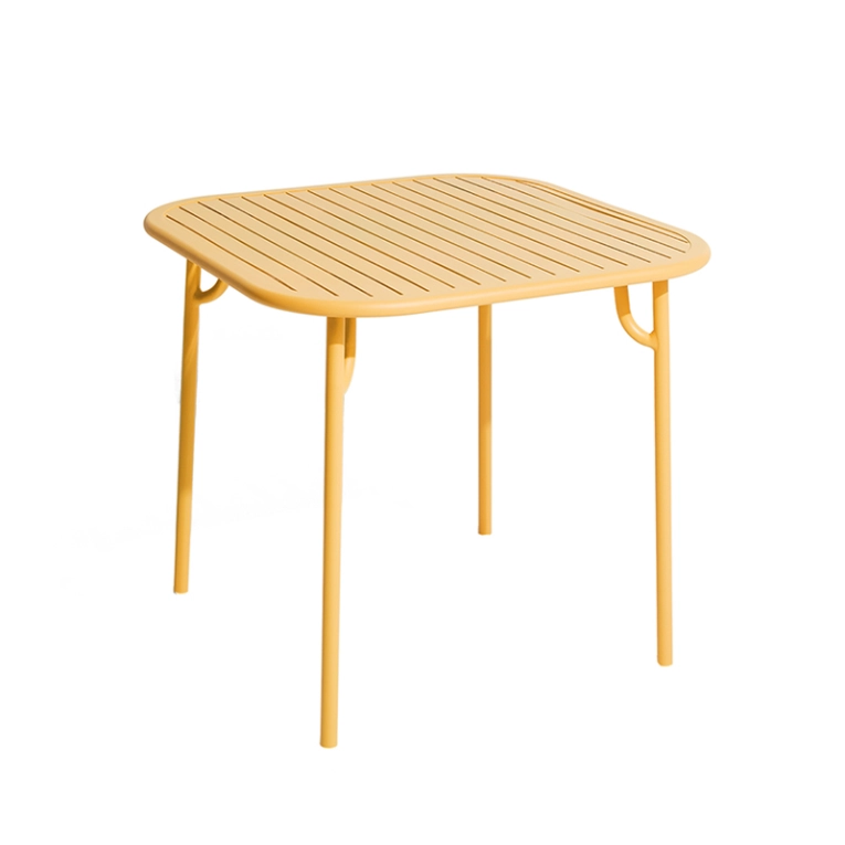 Table extérieur WEEK-END 85x85 Safran PETITE FRITURE