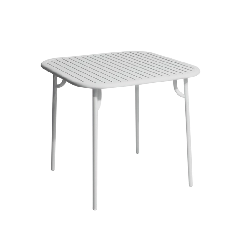 Table extérieur WEEK-END 85x85 Gris perle PETITE FRITURE