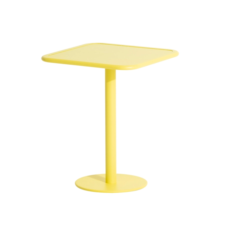 Table extérieur WEEK-END carrée Jaune PETITE FRITURE