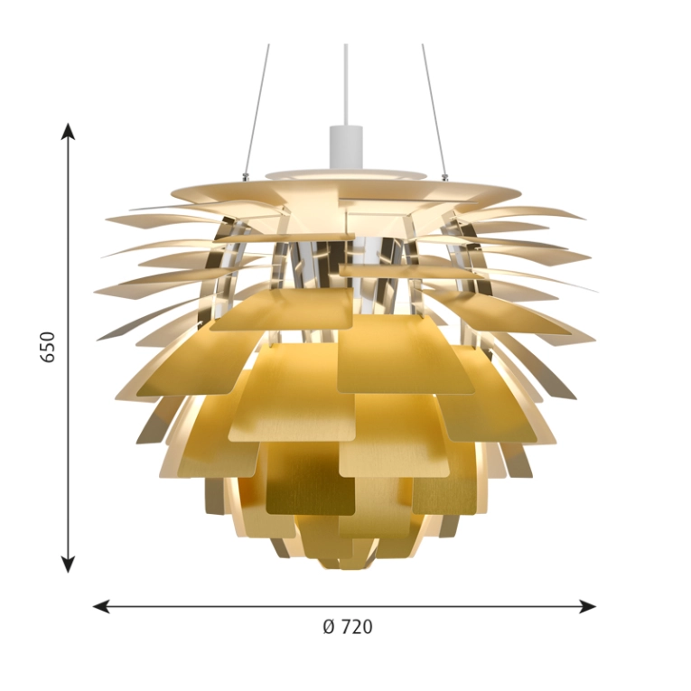Suspension PH ARTICHOKE Ø72 Laiton LOUIS POULSEN