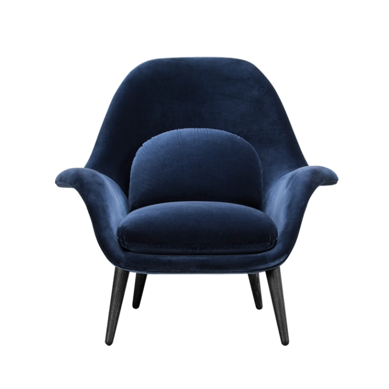 Fauteuil SWOON LOUNGE Bleu foncé 792 FREDERICIA