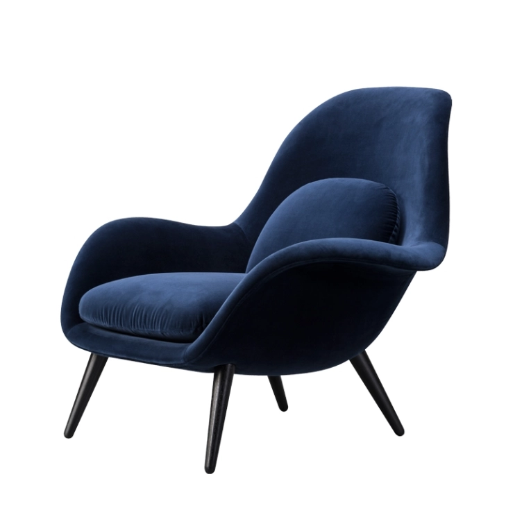 Fauteuil SWOON LOUNGE Bleu foncé 792 FREDERICIA