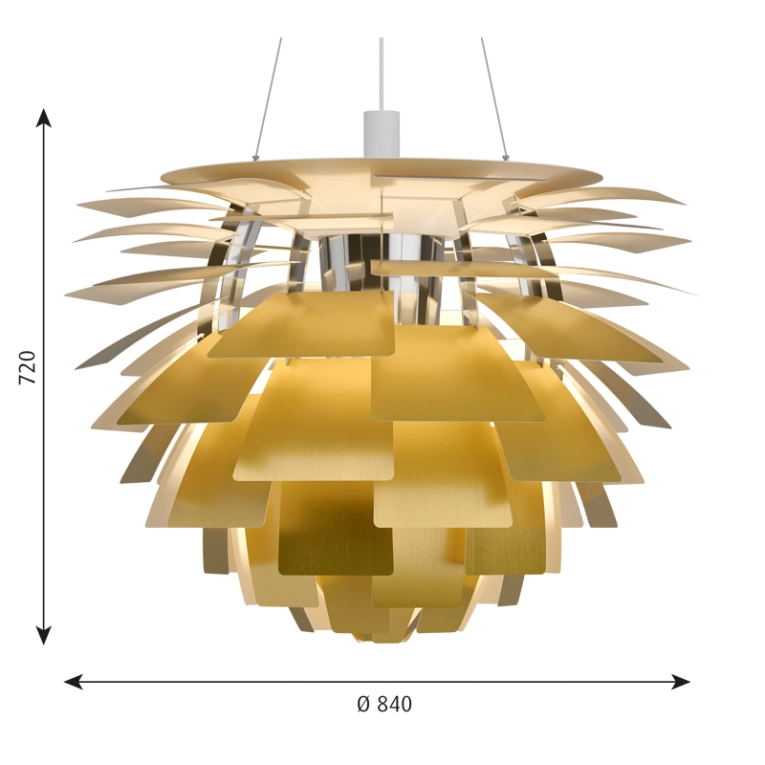 Suspension PH ARTICHOKE Ø84 Laiton LOUIS POULSEN