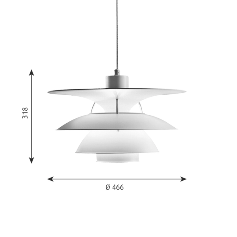 Suspension PH 5-4 1/2 Blanc LOUIS POULSEN
