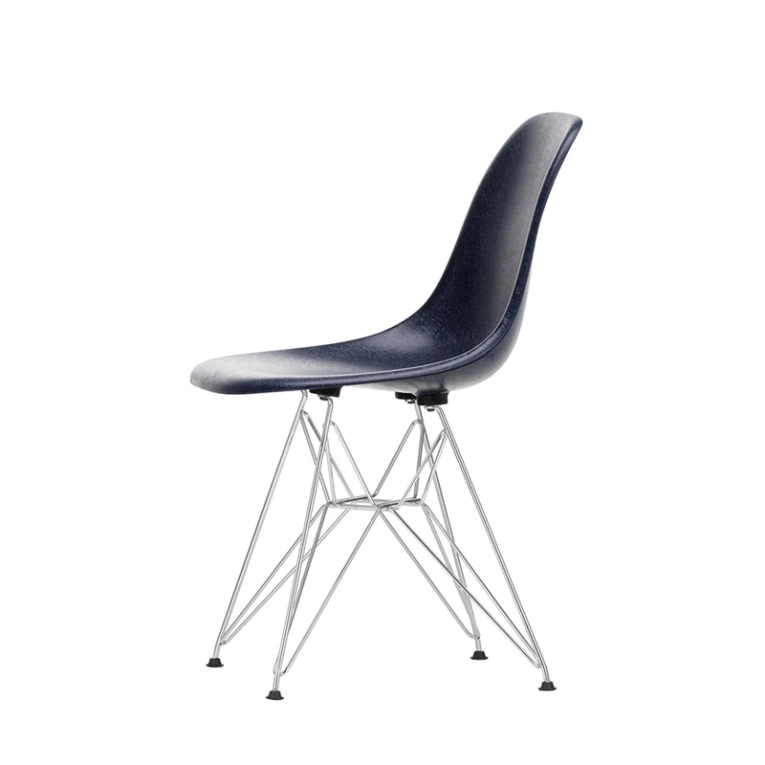 Chaise EAMES FIBERGLASS CHAIR DSR Bleu marine Eames VITRA