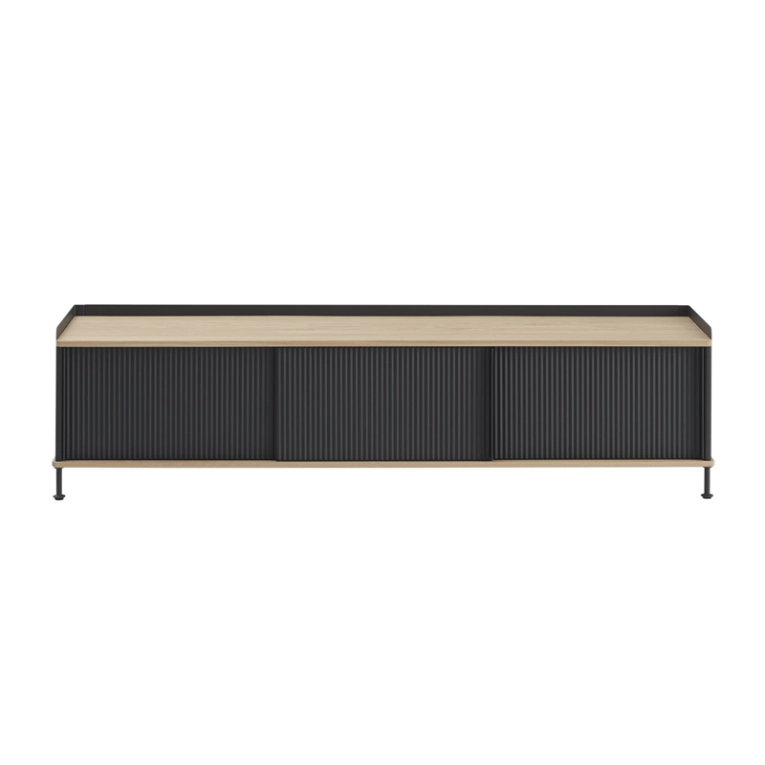 Meuble de rangement ENFOLD Buffet L 186 Chêne/ noir MUUTO
