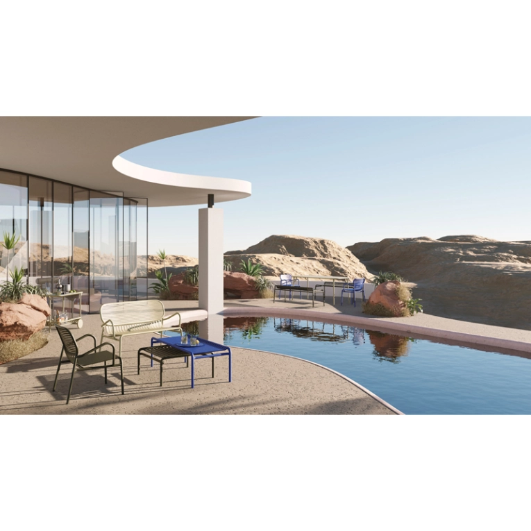 Table basse extérieur WEEK-END large Rouge brun PETITE FRITURE