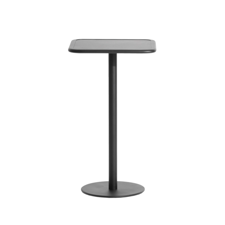 Table extérieur Mange-debout WEEK-END carré Noir PETITE FRITURE