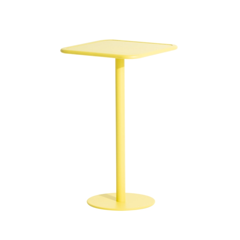 Table extérieur Mange-debout WEEK-END carré Jaune PETITE FRITURE