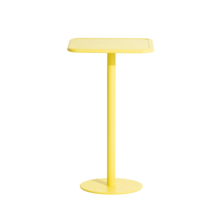 Table extérieur Mange-debout WEEK-END carré Jaune PETITE FRITURE