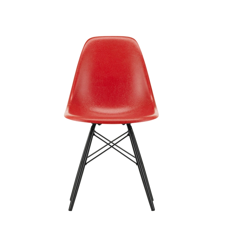 Chaise EAMES FIBERGLASS CHAIR DSW Rouge classique Eames VITRA