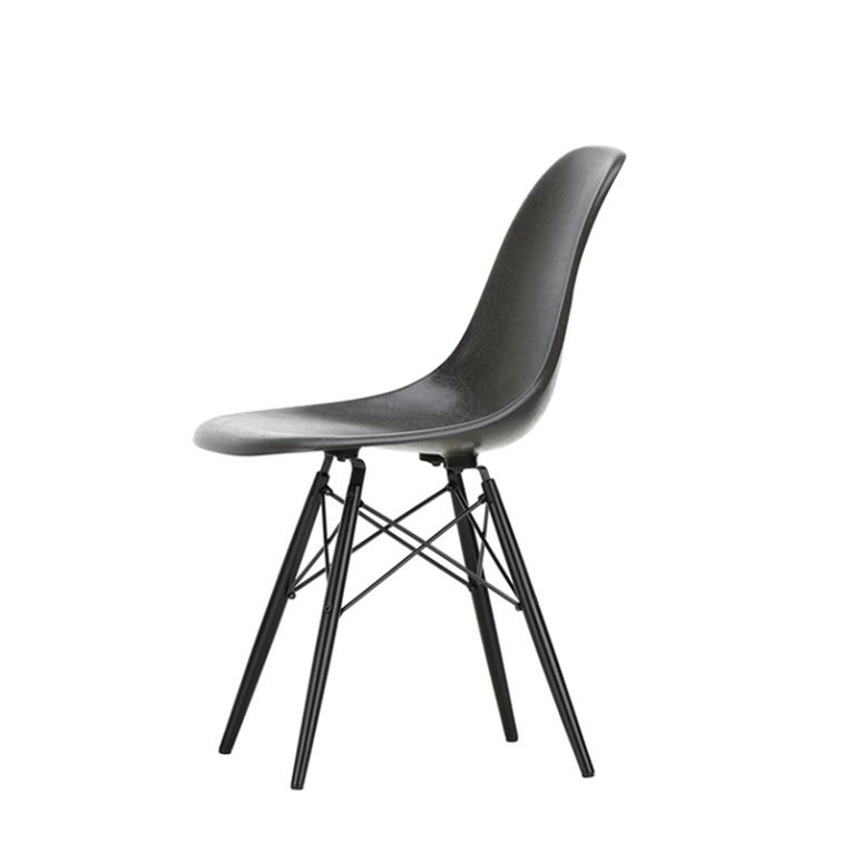 Chaise EAMES FIBERGLASS CHAIR DSW Gris foncé Eames VITRA