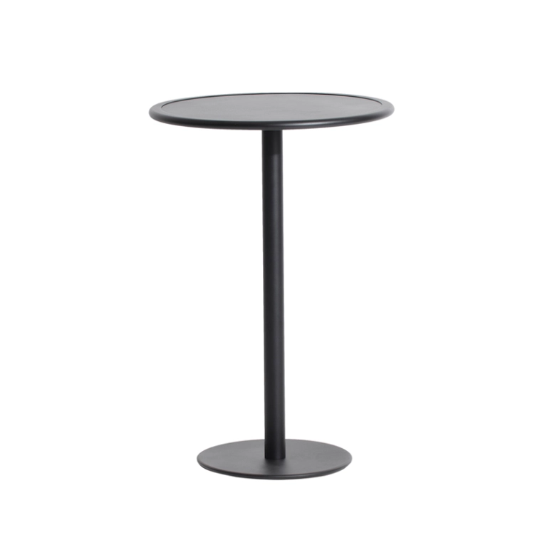 Table extérieur Mange-debout WEEK-END rond Noir PETITE FRITURE