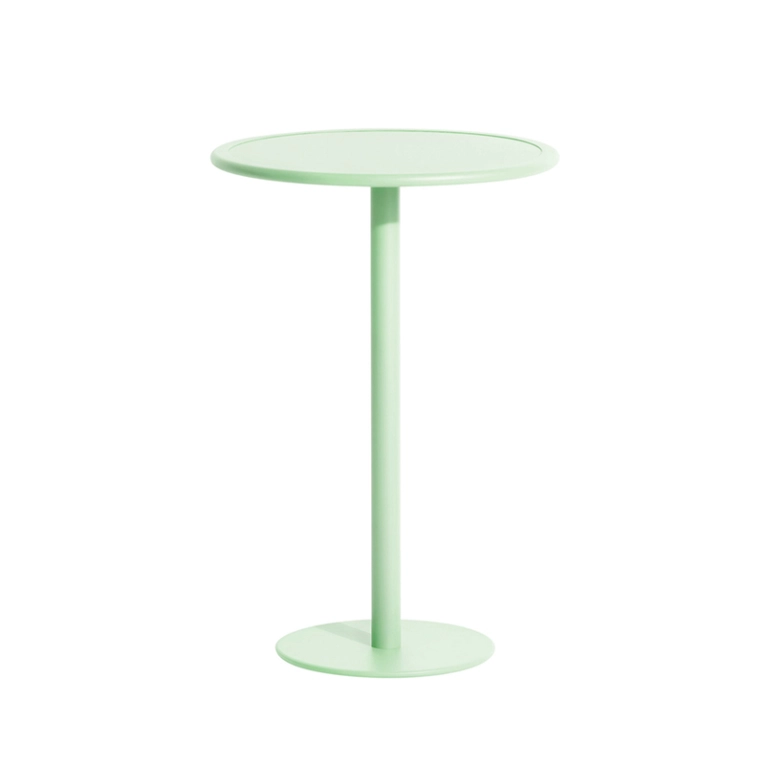 Table extérieur Mange-debout WEEK-END rond Vert pastel PETITE FRITURE