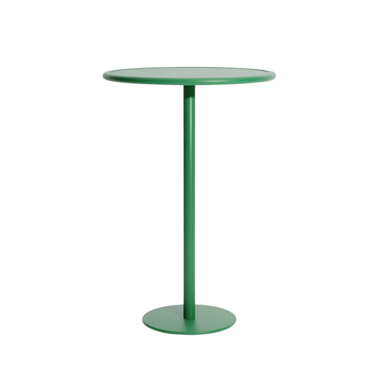 Table extérieur Mange-debout WEEK-END rond Vert menthe PETITE FRITURE