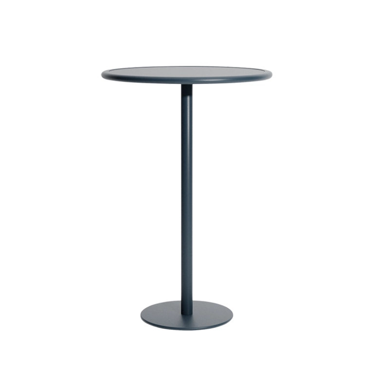 Table extérieur Mange-debout WEEK-END rond Gris bleu PETITE FRITURE