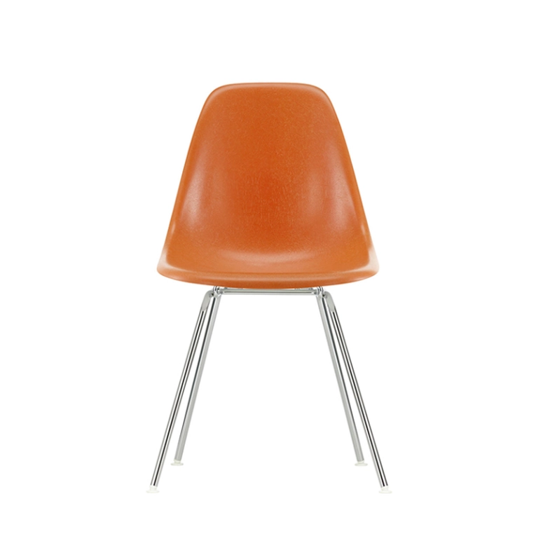 Chaise EAMES FIBERGLASS CHAIR DSX Rouge orange Eames VITRA