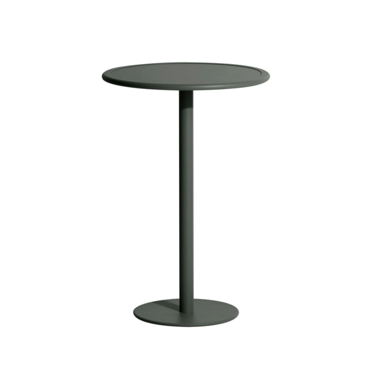 Table extérieur Mange-debout WEEK-END rond Vert bouteille PETITE FRITURE