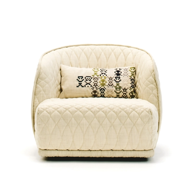 Fauteuil REDONDO Blanc cassé 113 MOROSO