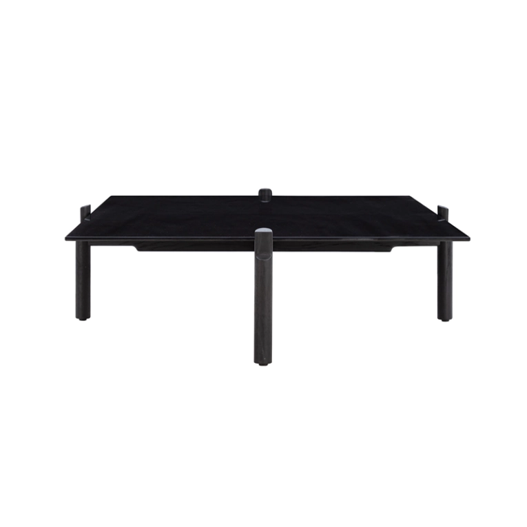 Table basse NOTCH 110x110 Verre noir WENDELBO